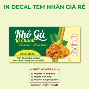 Tem dán khô gà KG02