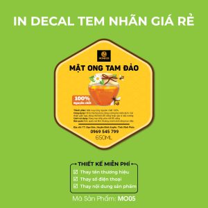 Tem dán mật ong MO05