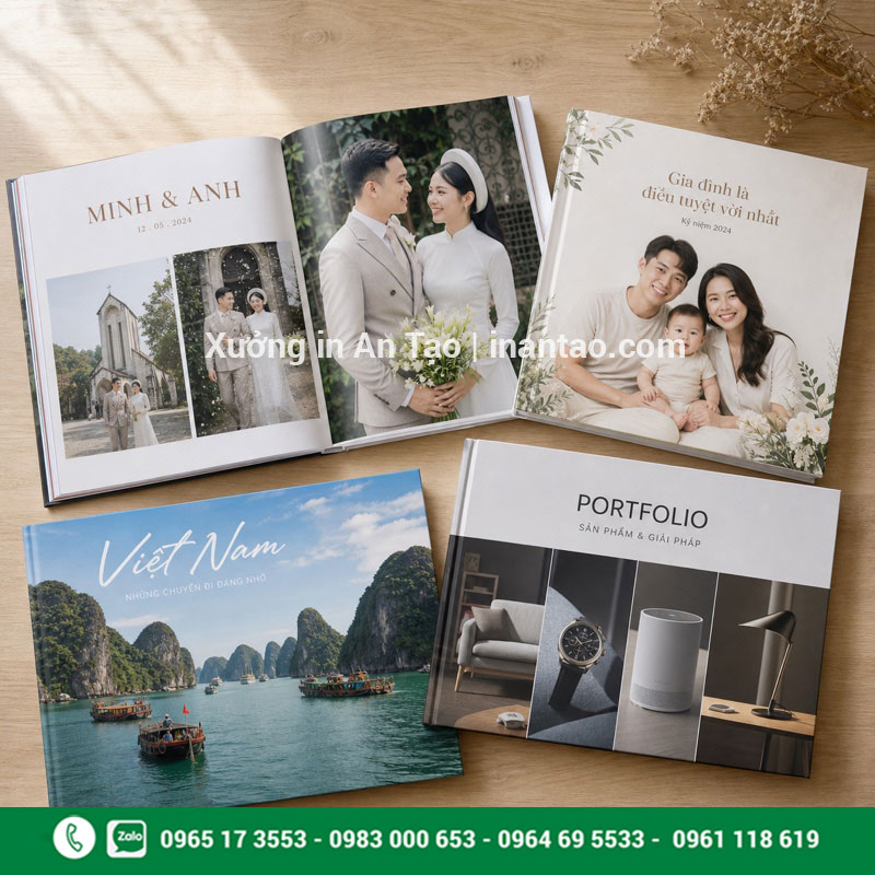 Mẫu in photobook theo yêu cầu đa dạng mục đích Các mẫu in photobook theo yêu cầu cho cưới gia đình du lịch và doanh nghiệp
