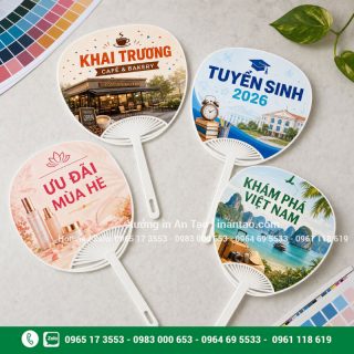 In quạt theo yêu cầu: thiết kế đẹp, in rõ và giao đúng hẹn