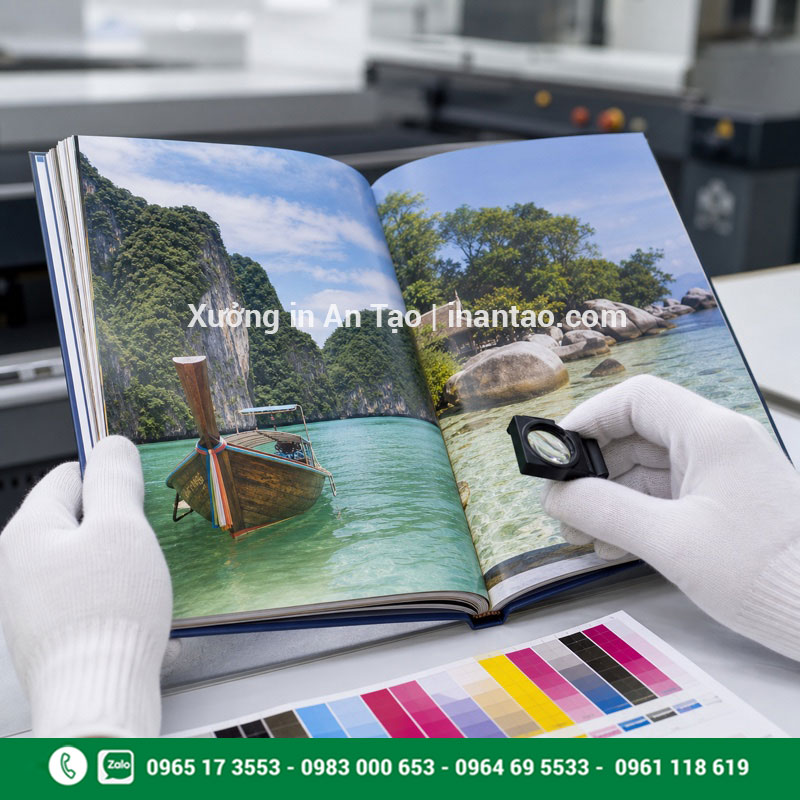 Kiểm tra chất lượng photobook trước khi giao Kiểm tra màu và chất lượng thành phẩm in photobook