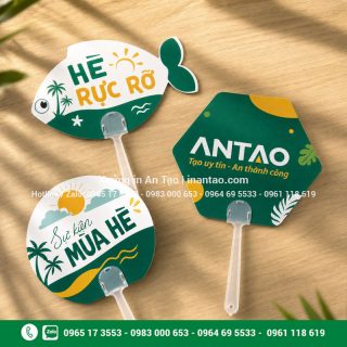 Quạt giấy in logo theo yêu cầu đẹp, sắc nét tại TP.HCM