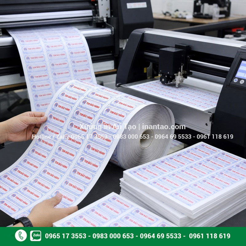 Xưởng in tem bảo hành chuyên nghiệp Quy trình in tem bảo hành số lượng ít tại xưởng