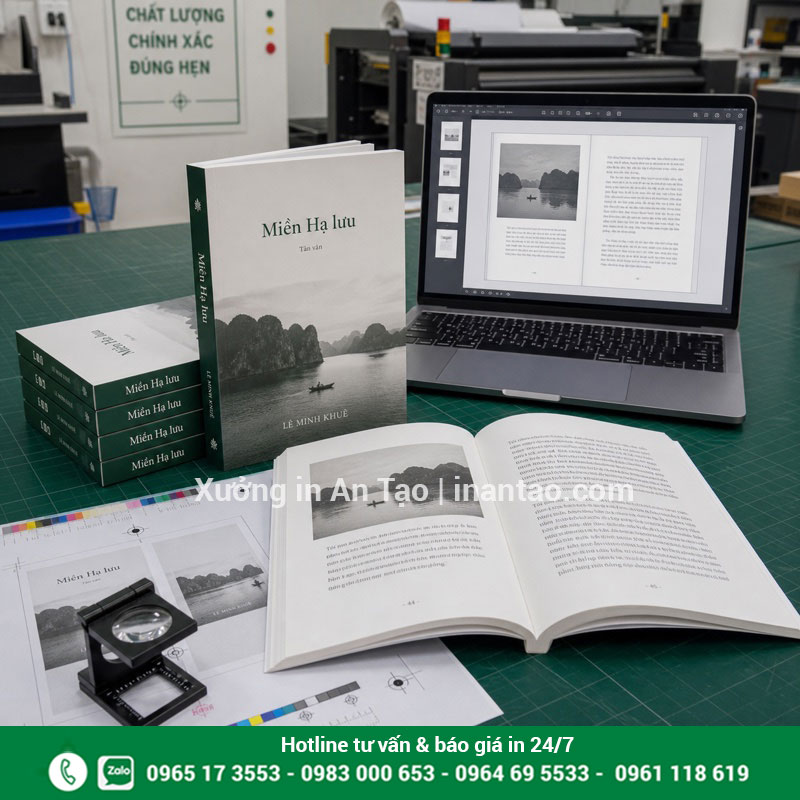 Quy trình nhận file PDF và in sách theo yêu cầu Kiểm tra file PDF trước khi in sách số lượng ít
