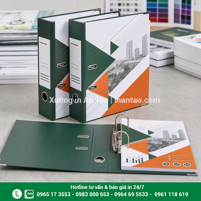 In bìa còng theo yêu cầu tại indecaltemnhan.com Mẫu in bìa còng theo yêu cầu hoàn thiện với còng kim loại