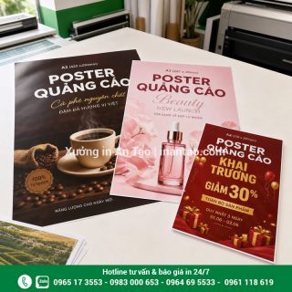 In poster quảng cáo sắc nét, giá xưởng tại TPHCM
