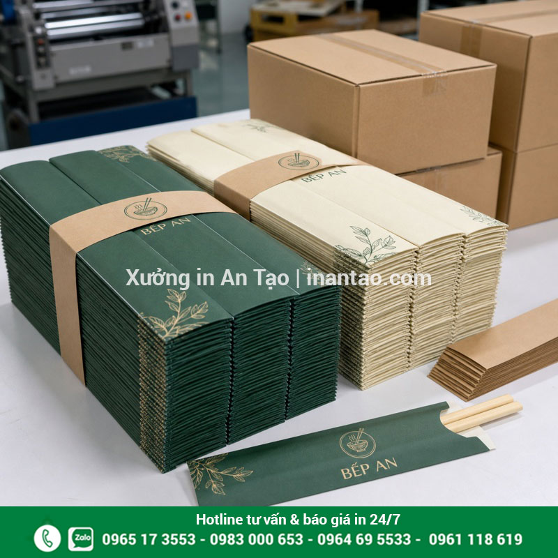 Bao đũa thành phẩm được kiểm tra trước khi giao Kiểm tra và đóng gói bao đũa in theo yêu cầu tại xưởng