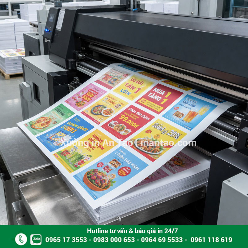 Quy trình in ấn tờ rơi chuyên nghiệp Máy in màu sản xuất tờ rơi quảng cáo tại xưởng